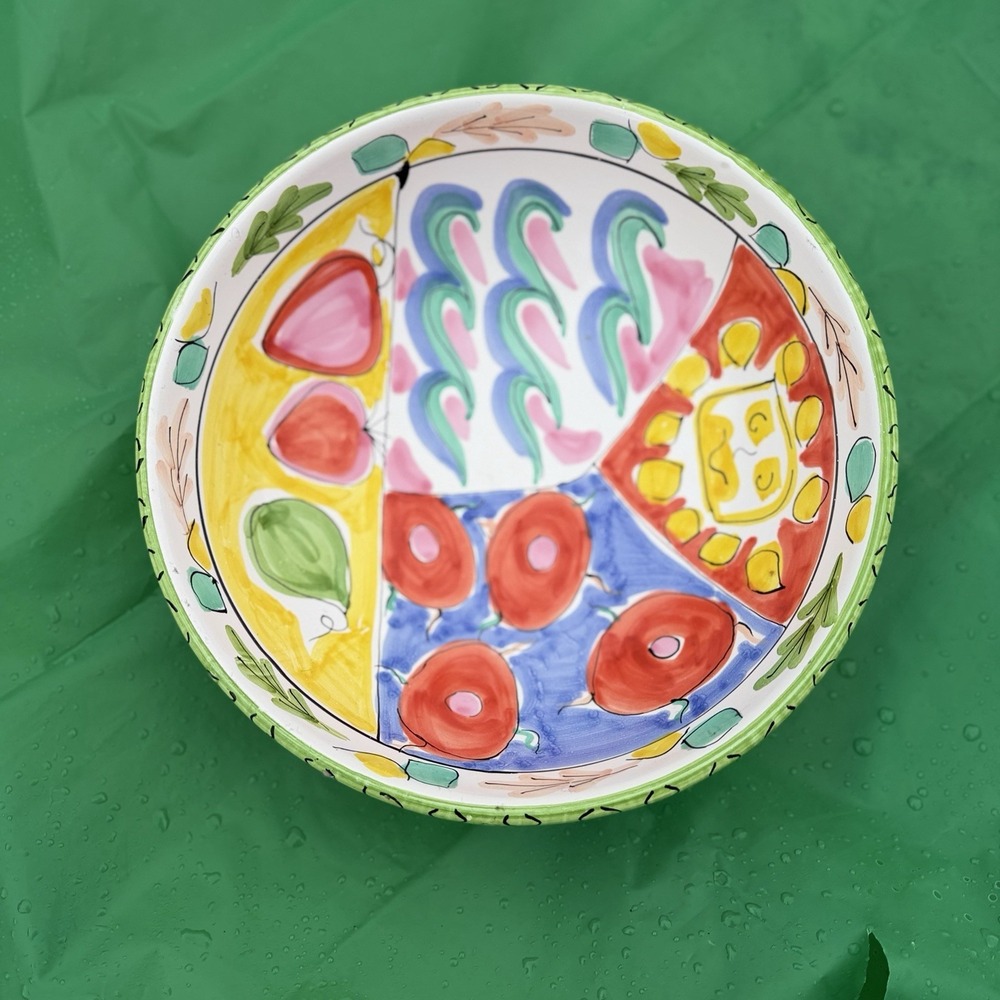 Pier 1 Imports Italian Hand Painted‎ Bowl 10"